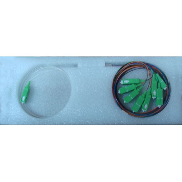 PLC 1x8 SC APC Fiber Optic Splitter with steel tube packing