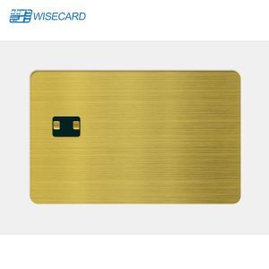 WCT Dual Interface NFC Metal Cards App Metal Business Card 4K Gold With QR Code
