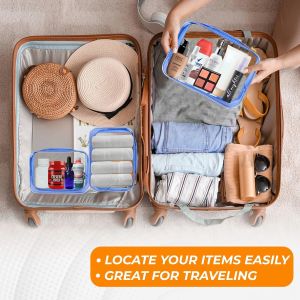 Lager Capacity Waterproof Durable Clear Toiletry Bags With Zipper