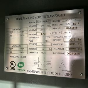 2500Kva Three Phase Pad Mounted Isolation Oil-Immersed Transformer 480V To 480Y