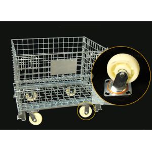 6mm Carbon Structural Steel Pallet Cages Electrostatic Spraying