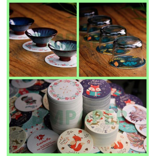 0.9mm 1.2mm Printable Cup Coaster Material Paper Water Absorption 69 x 96cm