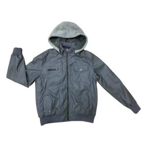 Biker Mens Padded Leather Jacket Long Leather Padded Coat