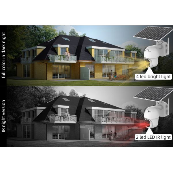 4G WiFi IP Solar Powered Outdoor Sim 2MP 1080P Solar IP PTZ Night Vision Video Surveillance PIR CCTV Farm Solar