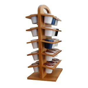 wooden bamboo coffee pod holder