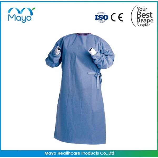 Buy SMS SMMS Surgical Gown Non Woven Blue Disposable Surgical Gowns at wholesale prices