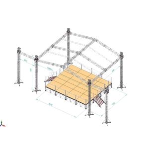12 Inch Aluminum Spigot Square Box Event Truss Quick Connection