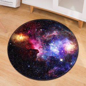Planet Round Area Rugs Machine Washable Gaming Chair Rug