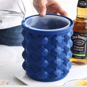 Portable 600ml 1100ml PP Silicone Magic Ice Bucket