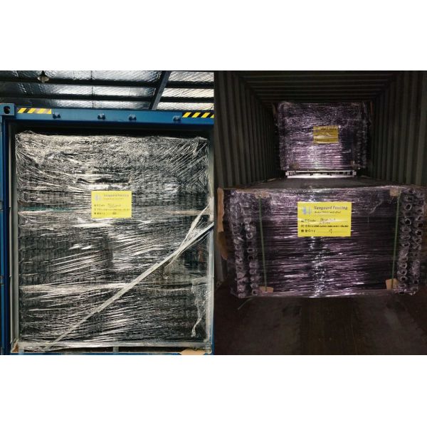 2.1mx2.4m Chinese best quality powder coating black garrison fence