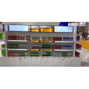 Stretched Bar LCD Screen Advertising Player Supermarket Display Shelves For