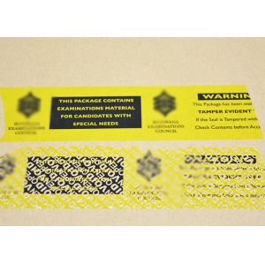 PET Material Security Seal Tape Easy Tearing Logo Print With Perforation