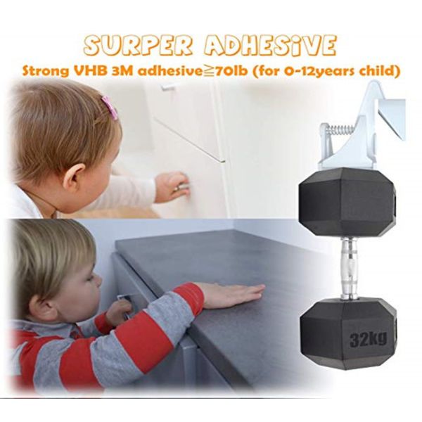 Baby Safety Product Child Proof Spring Lock For Cabinet Security