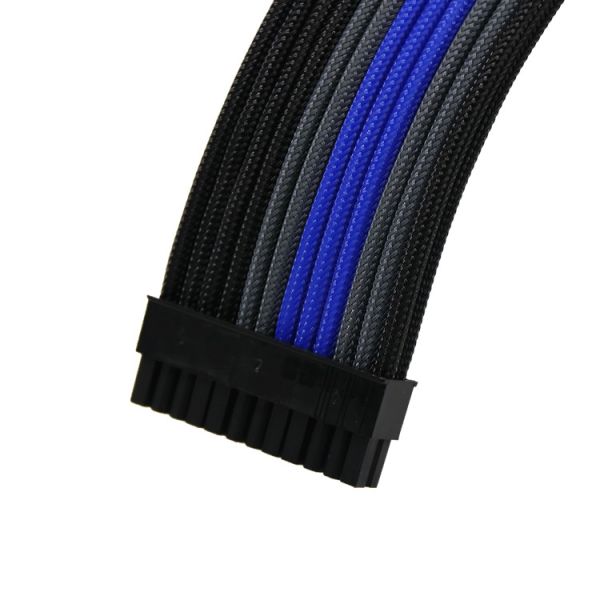 Yellow and Red Single Sleeved 24Pin ATX Power Supply Extension Cable