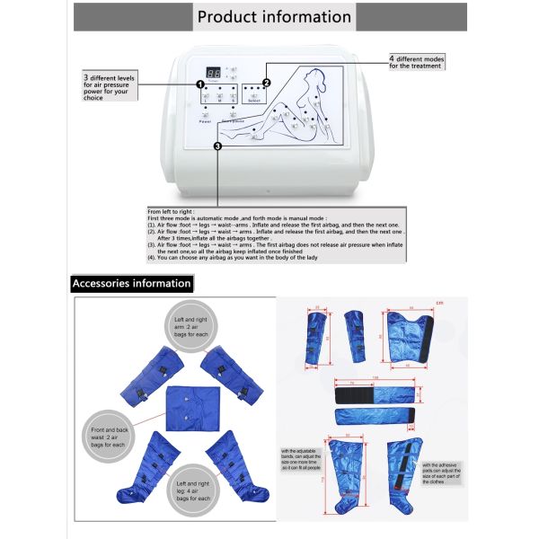 Far Infrared Pressotherapy Slimming Machine Lymphatic Drainage CE Approved