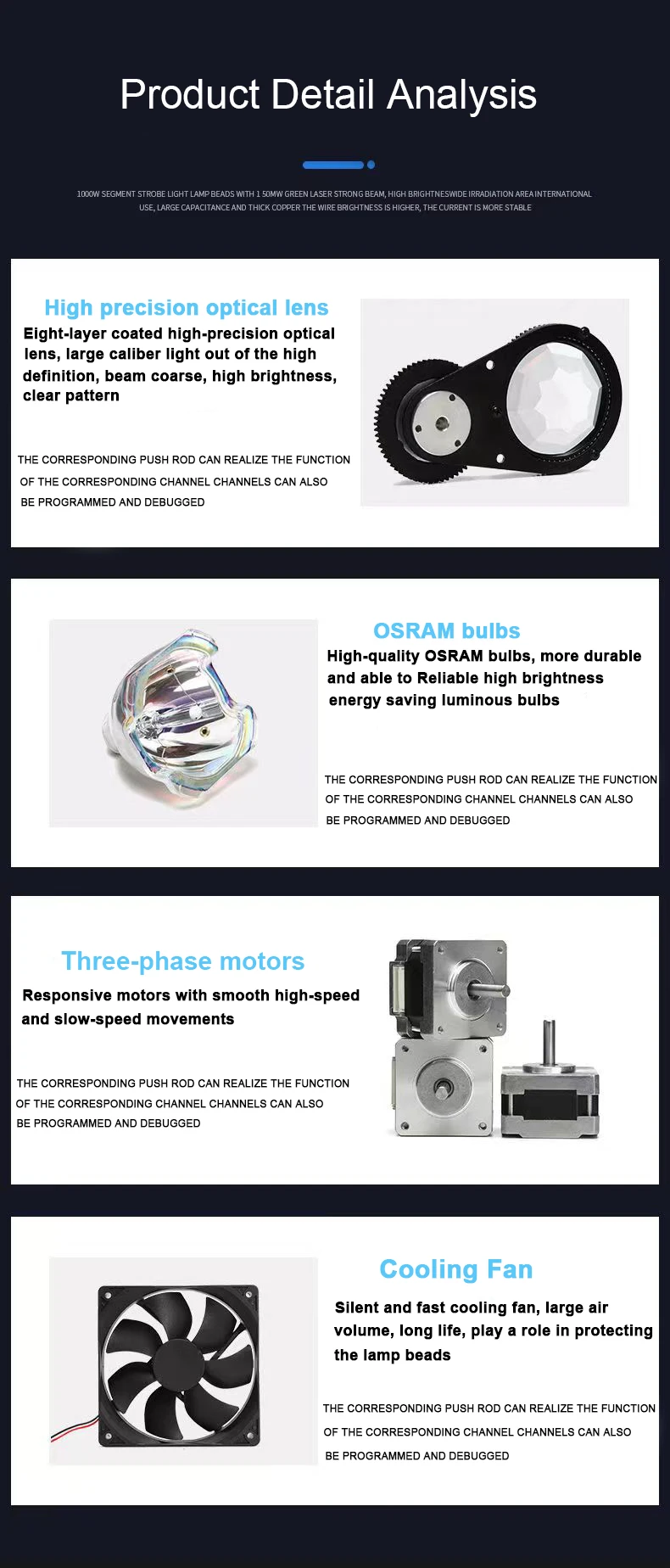 DMX512 Beam Lights for Club Wedding KTV Concert Gobo 12 Fixed Gobo Wheel White Light