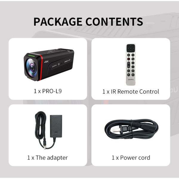 DAIPU PRO-L9 4K 7X Optical Zoom HD-MI ToF Live Streaming Camera for Video Conference