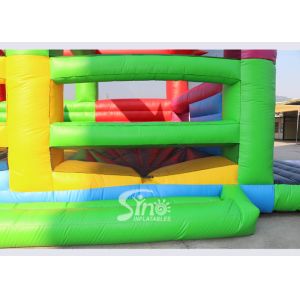 Outdoor Adults Inflatable 5K Obstacle Course With Shooting Balls For Sports