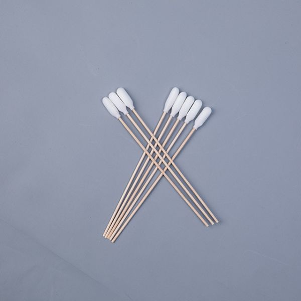 Buy Disposal Wood Long Stick Cotton Swabs , Sterile Medicated Cotton Swabs at wholesale prices