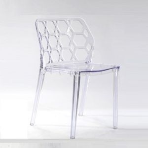 Water Cube Leisure Plastic Chair,LeisureMod Cove Transparent Black Acrylic