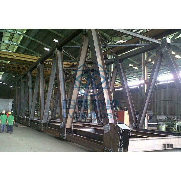 High Stiffness Steel Truss Bridge Main Girder And Easy Maintenance