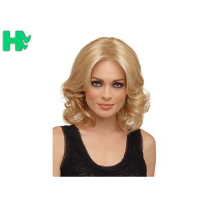 Light Yellow 12 Inch Short Synthetic Wigs Small / Medium / Large Cap Size