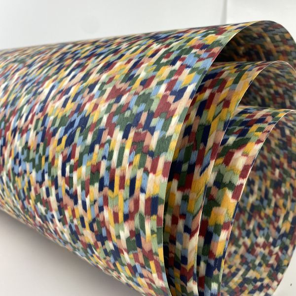 New Design Artificial Colorful Spot Wood Veneer For Jewel Box Car Interior Home Decoration 2500*640mm