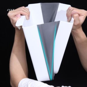 Customized Collapsible Hanging Trash Can White Folding Kitchen Trash Can