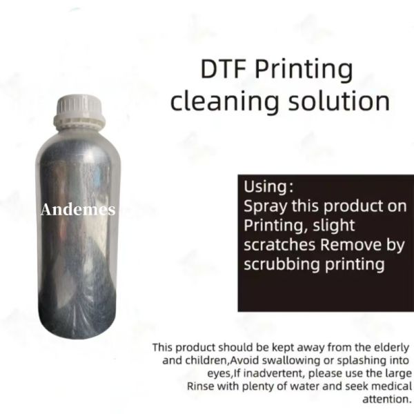 Low Odor Industrial DTF Film Residue Cleaner Transparent Non Toxic Water Based Ink 0.5L/1L