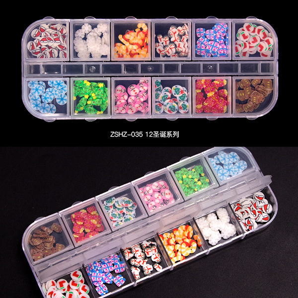 12 Grid Rhinestone Nail Stones Crystal Multi Shape Glass Diamonds Nails Art Decoration