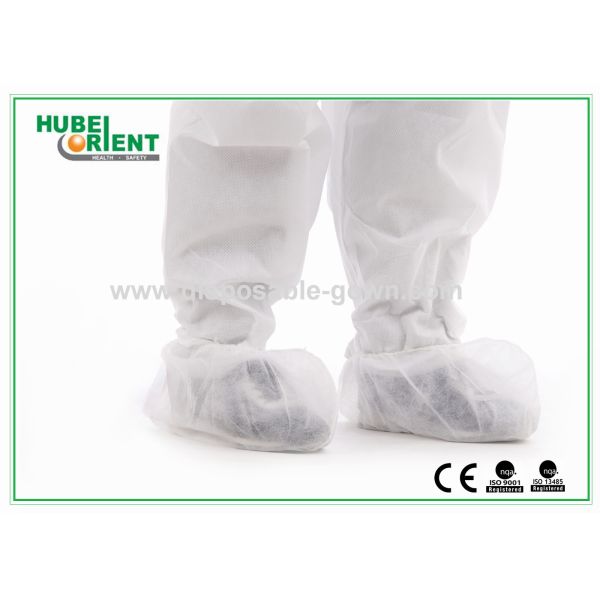 Buy Dustproof Disposable Nonwoven Shoe Covers With Elastic Rubber Opening at wholesale prices