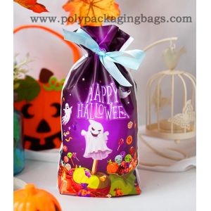 Waterproof Cartoon Ghost Halloween PE Drawstring Gift Bag