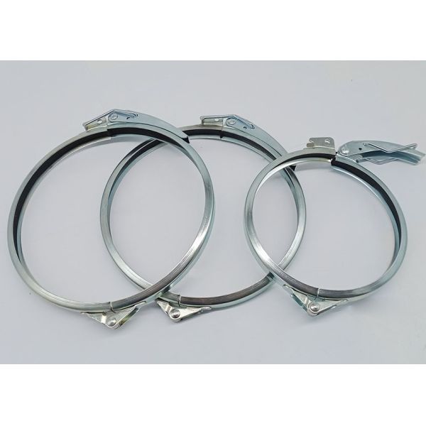 Ventilation Ducting 80mm Galvanised Pipe Clamps Quick Lock Fittings