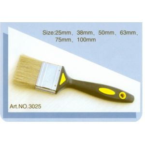 Quality Plastic handle pure natural bristle Chinese bristle synthetic mix paint brush No.3025 for sale