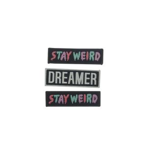 Hot Melt Adhesive Embroidered Cloth Patches , Durable Custom Embroidered Patches