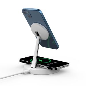 T269C Wireless Fast Charger With Night Light And ABS Zinc Alloy Support For