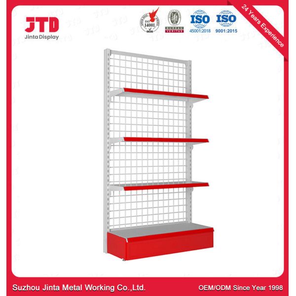 Metal Wire Mesh Back Panel Supermarket Gondola Shelf Net Type Shop Display Shelving Rack
