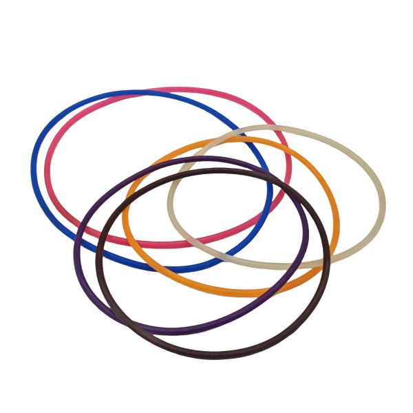 Quality Certification Orange Blue Black Colorful Silicone Rubber O Ring With High Heat Resistant