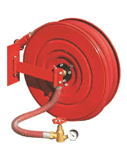 Portable Fire Hose Reel 1.0Mpa Inlet Pressure Fire Hose Rack With Various