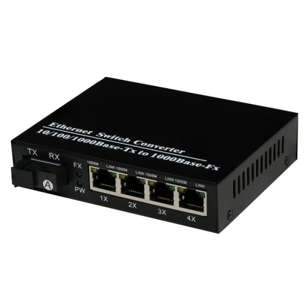 Buy 1000Mbps 4 Port Online SFP Fiber Optic Transceiver Module SX/LX Data Buffer 256K at wholesale prices