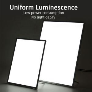 Aluminum Frame Rechargeable A4 Desktop Advertising Light Box Acrylic Flashing
