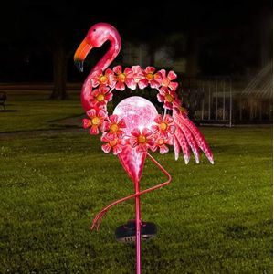 Warm White 38.6 Inch Solar Flamingo Garden Stake