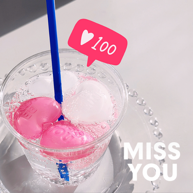 Ice Cream Tools Plastic Heart Shape Ice Cube for Beer Cooling Food Grade Bar Accessories