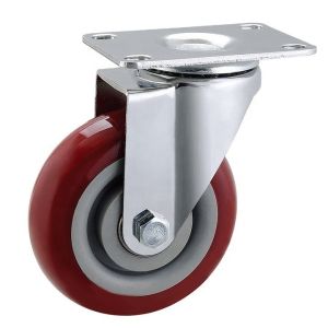 Customized Request Industrial Casters Diameter 100mm Pl Material Caster Wheel