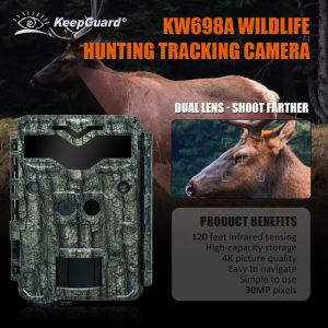 KW698A hunting trail camera dual-lens 2-sensors scouting camera 4K up to 512GB
