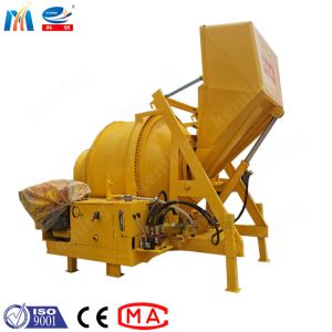 Quality 350L Electrical Engine Concrete Drum Mixer With Hydraulic Loading Hopper for sale