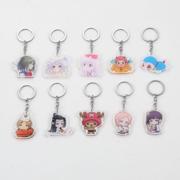 Clear Soft PVC Key Chain Engraved Acrylic Photo Keyrings Custom Logo UV Printing