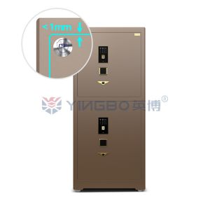 Double Compartment Jewelry Lock Box Fingerprint Lock H1680mm Safe Watch Box