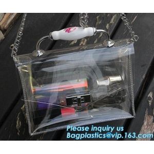 pvc handbag with small bag, PVC Transparent Fashionable Handbag Shoulder Bag