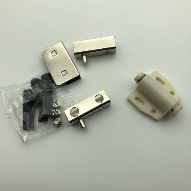 Smooth-Operating Glass Door Pivot Hinge Sets with Magnetic Catch Latch PSS/SSS Finish